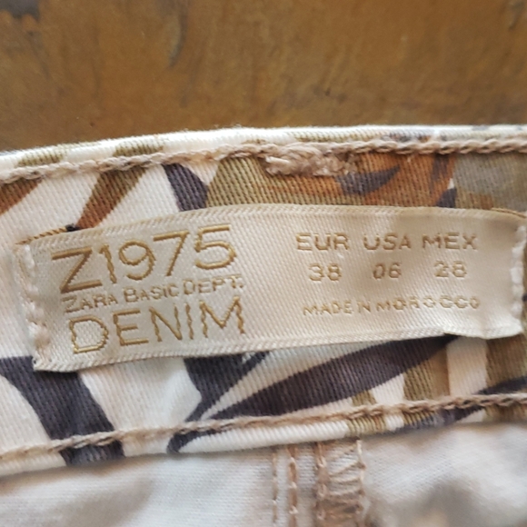 Zara Basic Dept Tropical Jeans Size 6 - Picture 3 of 4